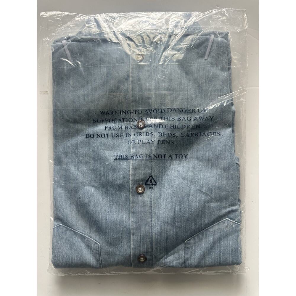 UNTUCKit Alleanza Womens Long Sleeve Chambray Button Up Shirt Blue Sz 6 NWT - Picture 2 of 4